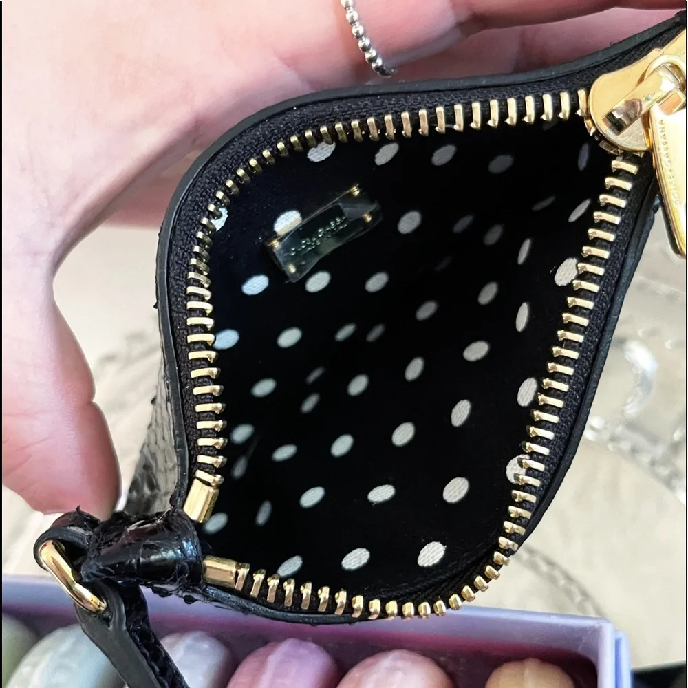 Authentic Dolce & Gabbana Limited Edition Black Python Card Wallet